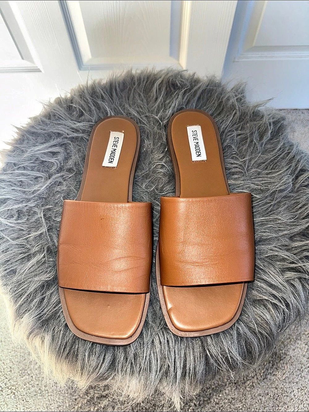 Steve Madden Brown Slide Sandals Like New